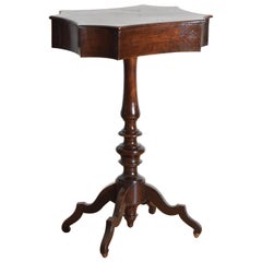 Italian, Emiliana, Neoclassical Period Walnut Shaped Sliding Top Table