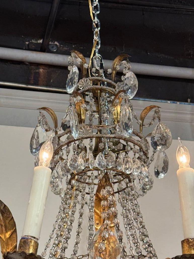 Metallo Lampadario a cesto Impero italiano in vendita