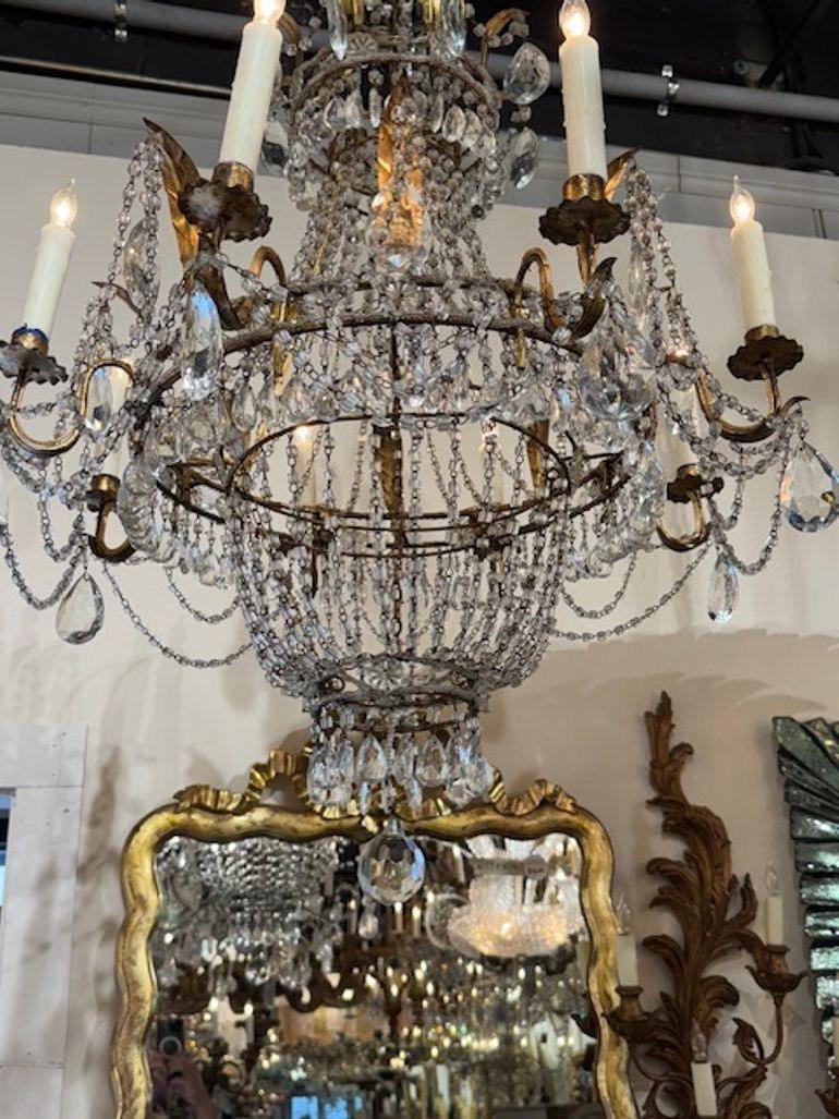 Lampadario a cesto Impero italiano in vendita 1