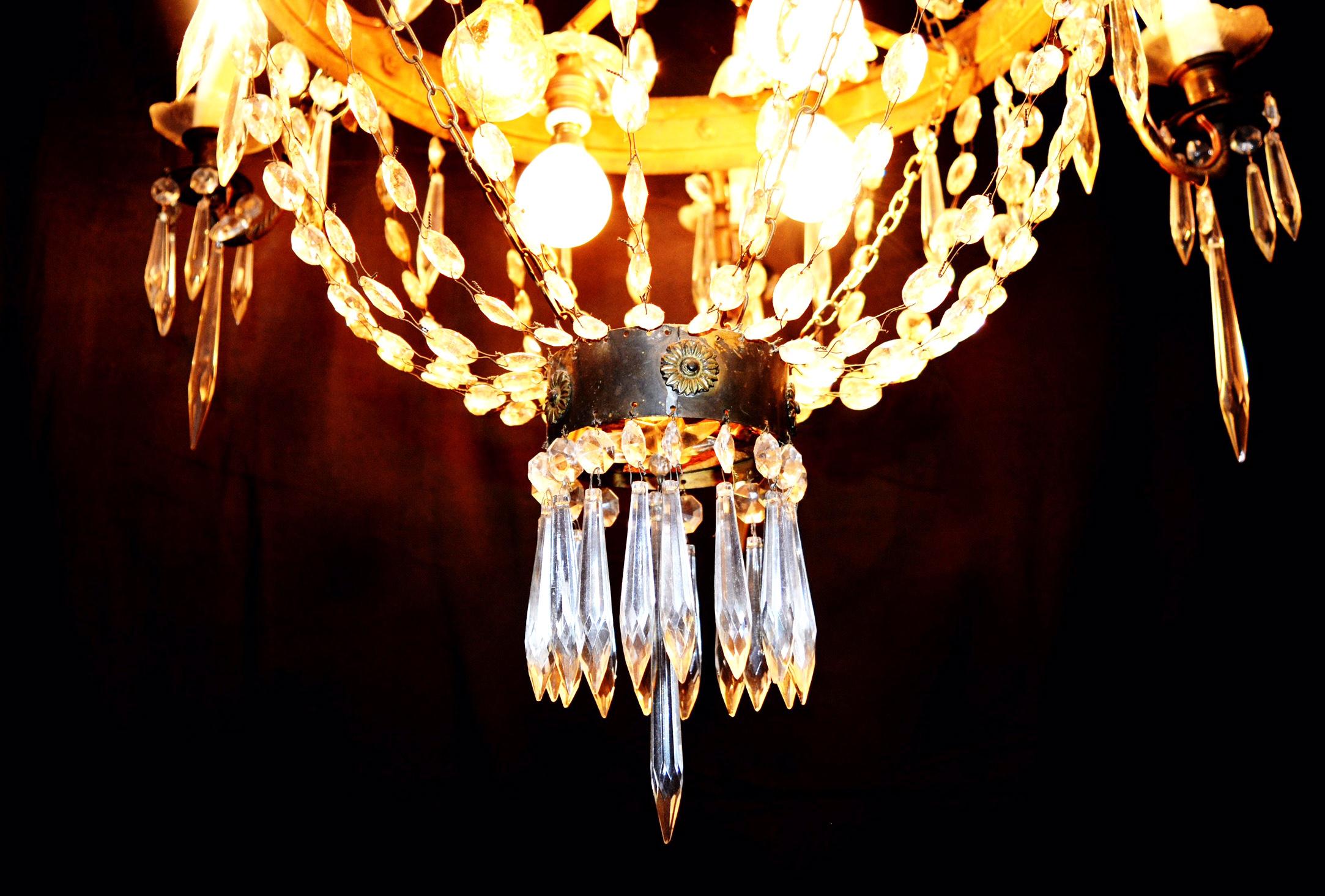 19th Century Italian Empire Chandelier