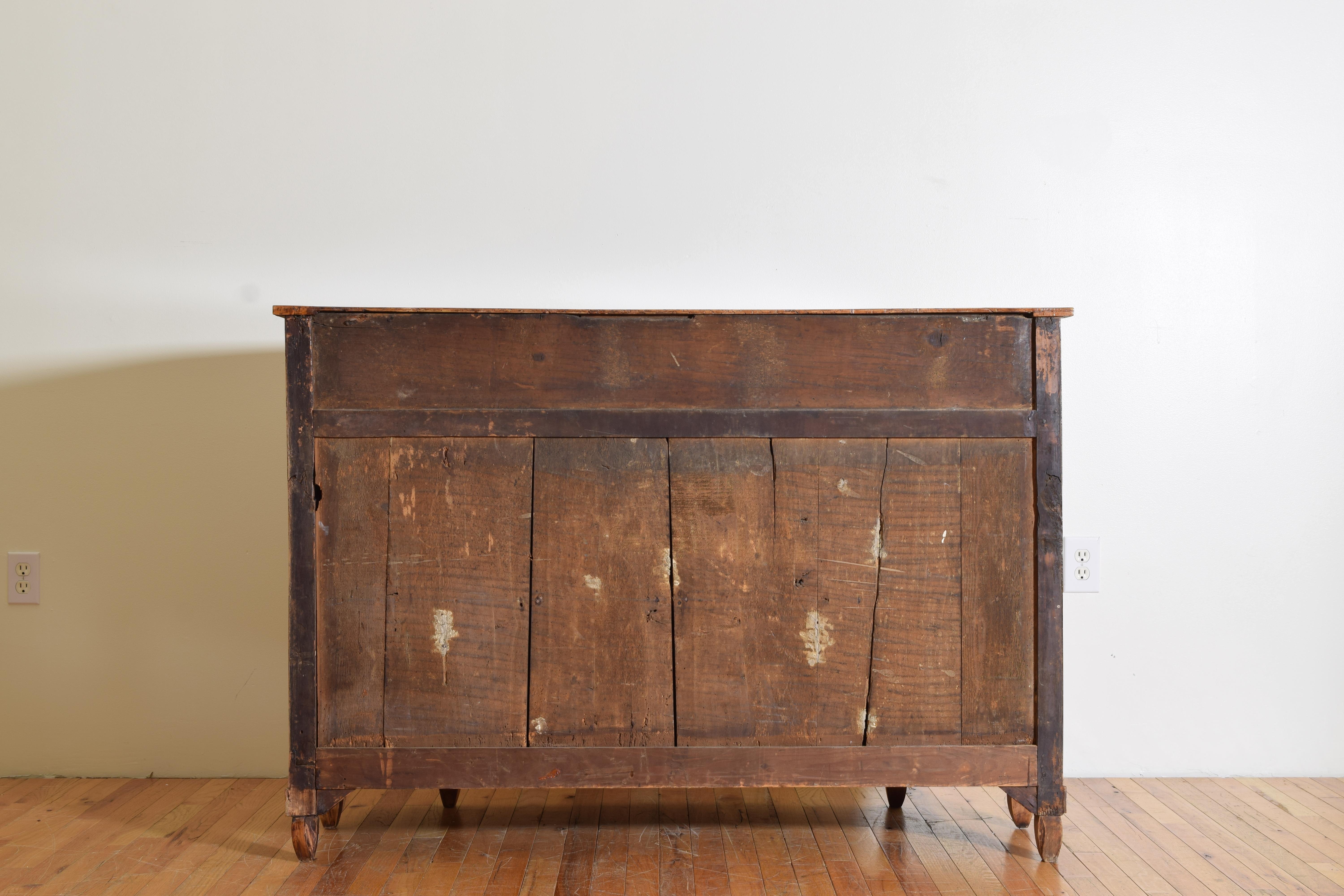 Italian Empire Period Bleached Mahogany and Brass Mounted Credenza For Sale 7
