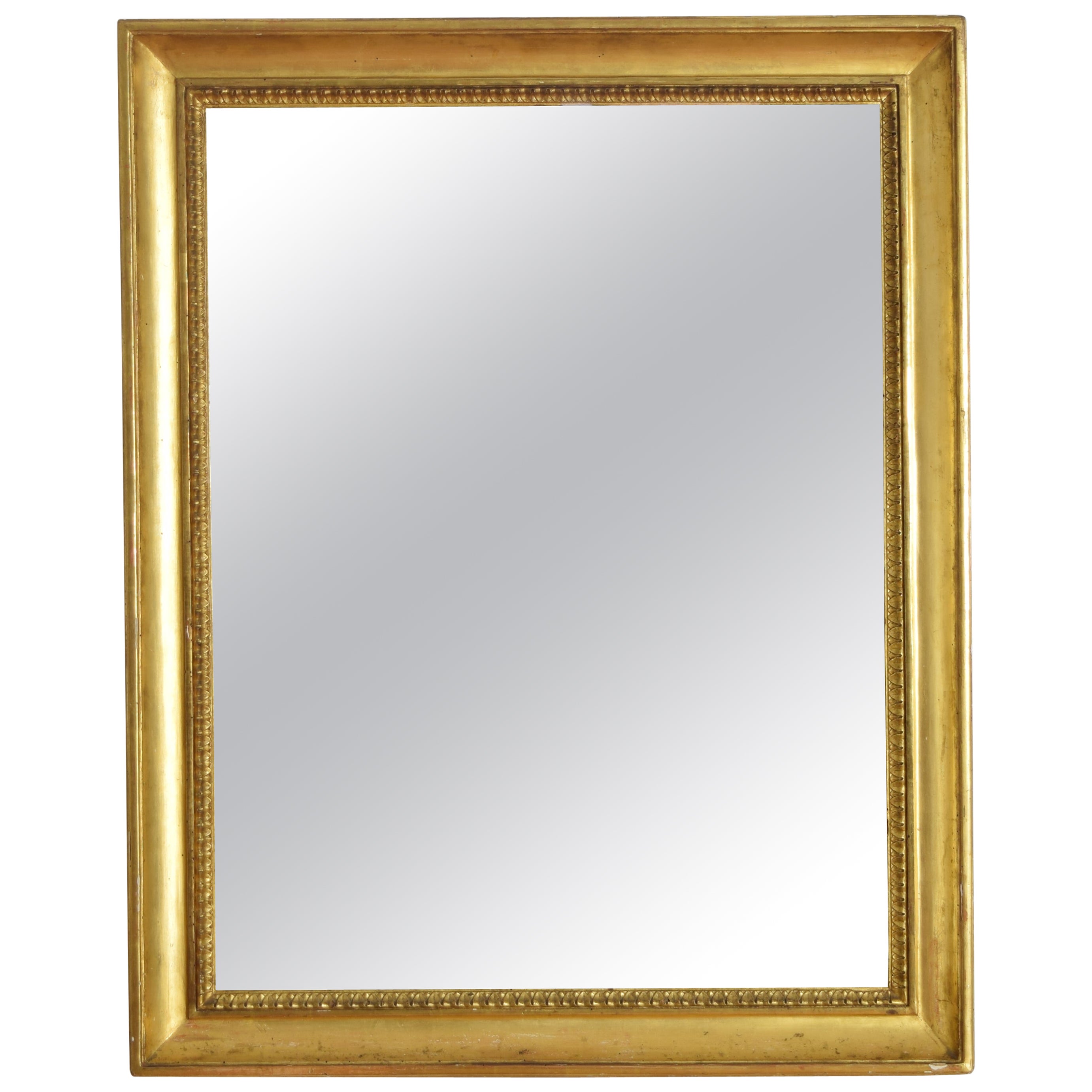 Italienischer Empire-Spiegel aus geschnitztem Giltwood und Gilt-Gesso, frühes 19. im Angebot
