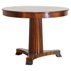 Italian Empire Revival Walnut & Veneered Center Table, Early 3rdq 19th Century