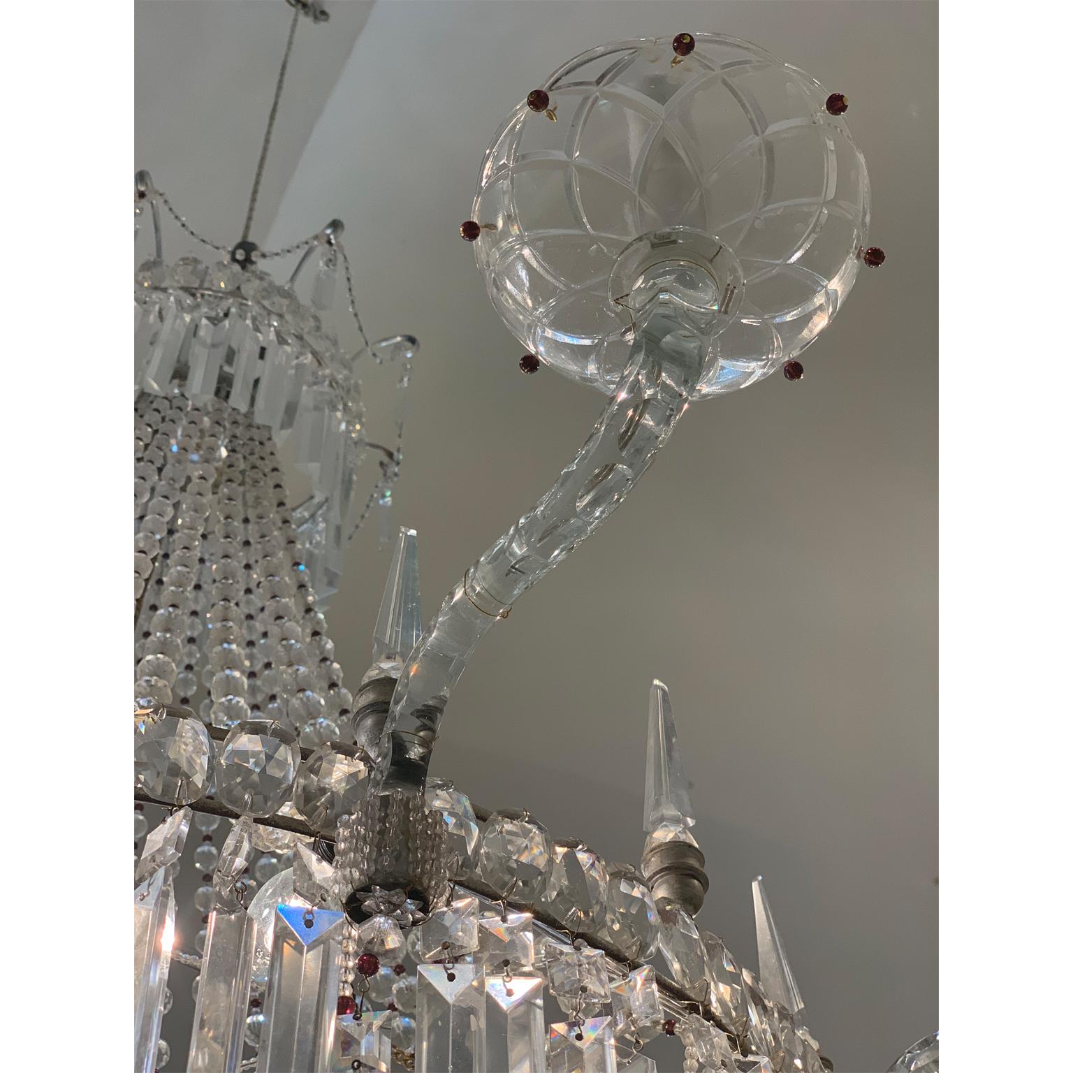 Italian Empire Stile Big Chandelier Crystalls 16 Lights to Italian Palace 14