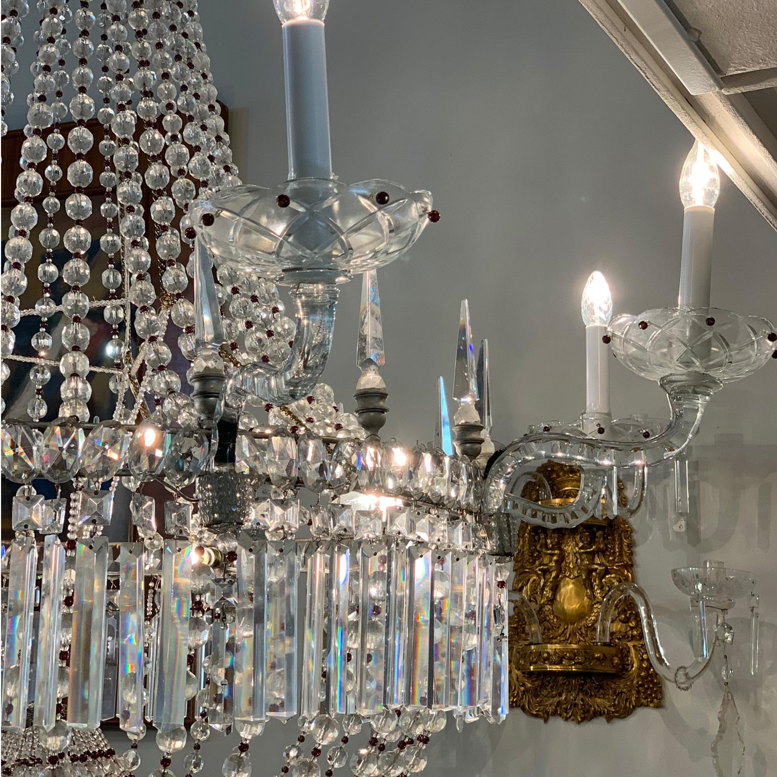 Italian Empire Stile Big Chandelier Crystalls 16 Lights to Italian Palace In Excellent Condition In Firenze, IT