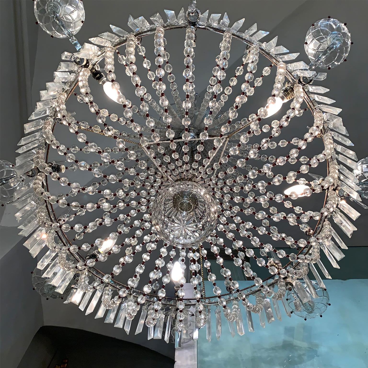 Italian Empire Stile Big Chandelier Crystalls 16 Lights to Italian Palace 4