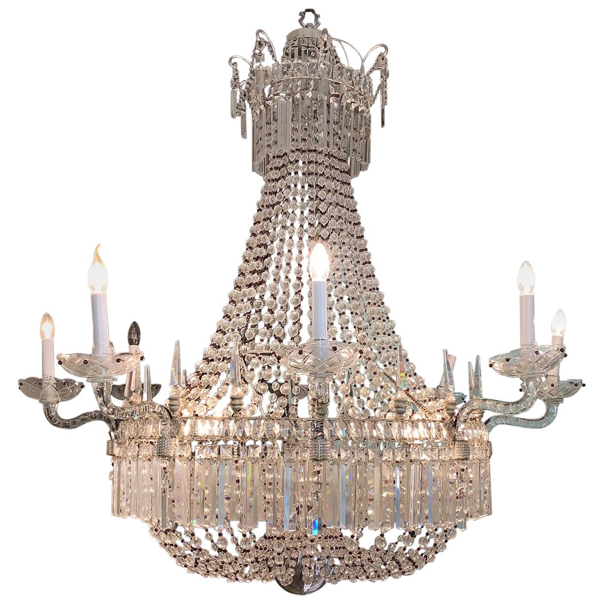 Italian Empire Stile Big Chandelier Crystalls 16 Lights to Italian Palace