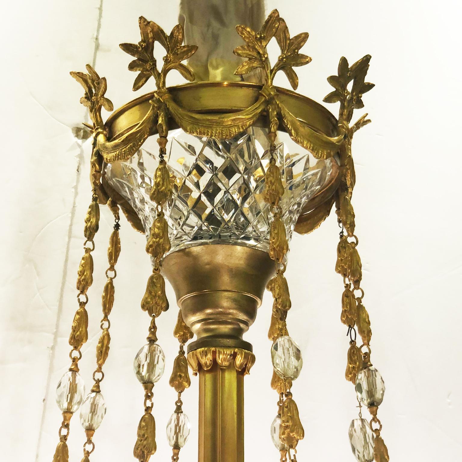 Italian Empire Stile Chandelier Gilded Bronze 20 Lights to Singer Caruso 4