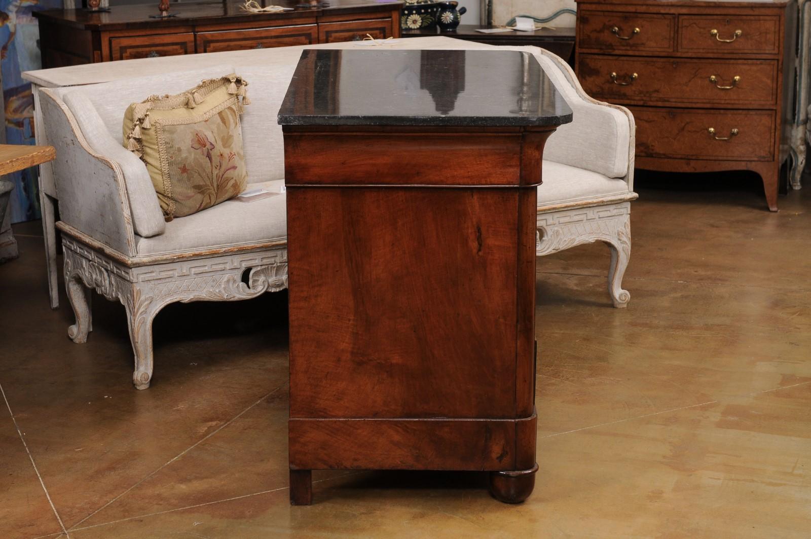 Italian Empire Style 1890s Marble Top Four-Drawer Commode with Bronze Hardware For Sale 2