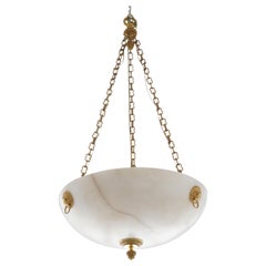 Alabaster-Kronleuchter im italienischen Empire-Stil