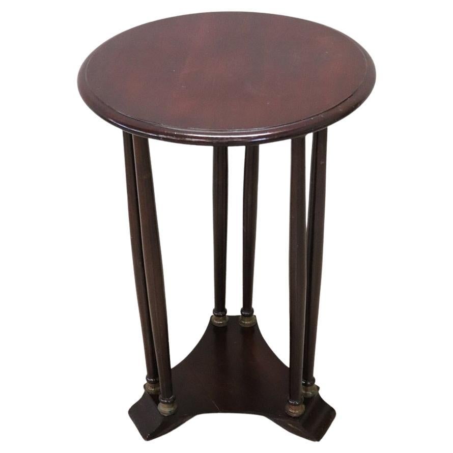 Italian Empire Style Beech Wood Round Pedestal Table  For Sale