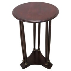 Italian Empire Style Beech Wood Round Pedestal Table 