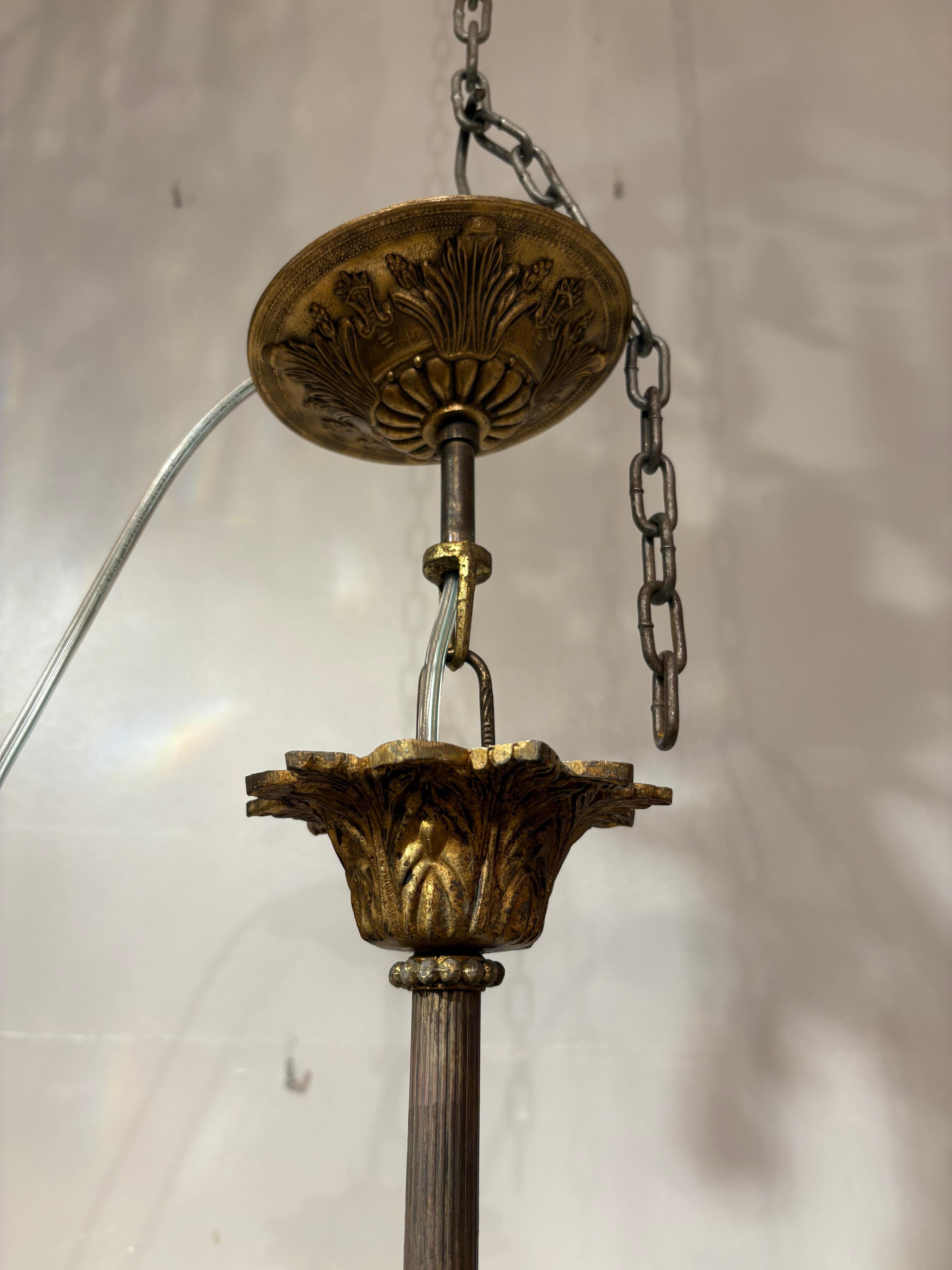 Italian Empire Style Chandelier with Bohemian Crystal For Sale 4