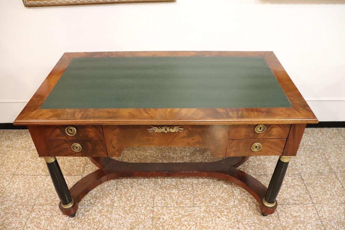 Bronze Italian Empire Style Elegant Writing Desk en vente