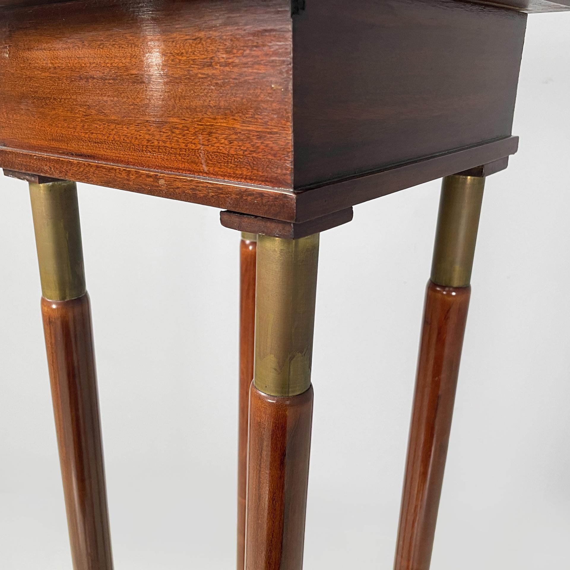 Italian Empire style pedestal in wood and brass, mid 1800s in vendita 6