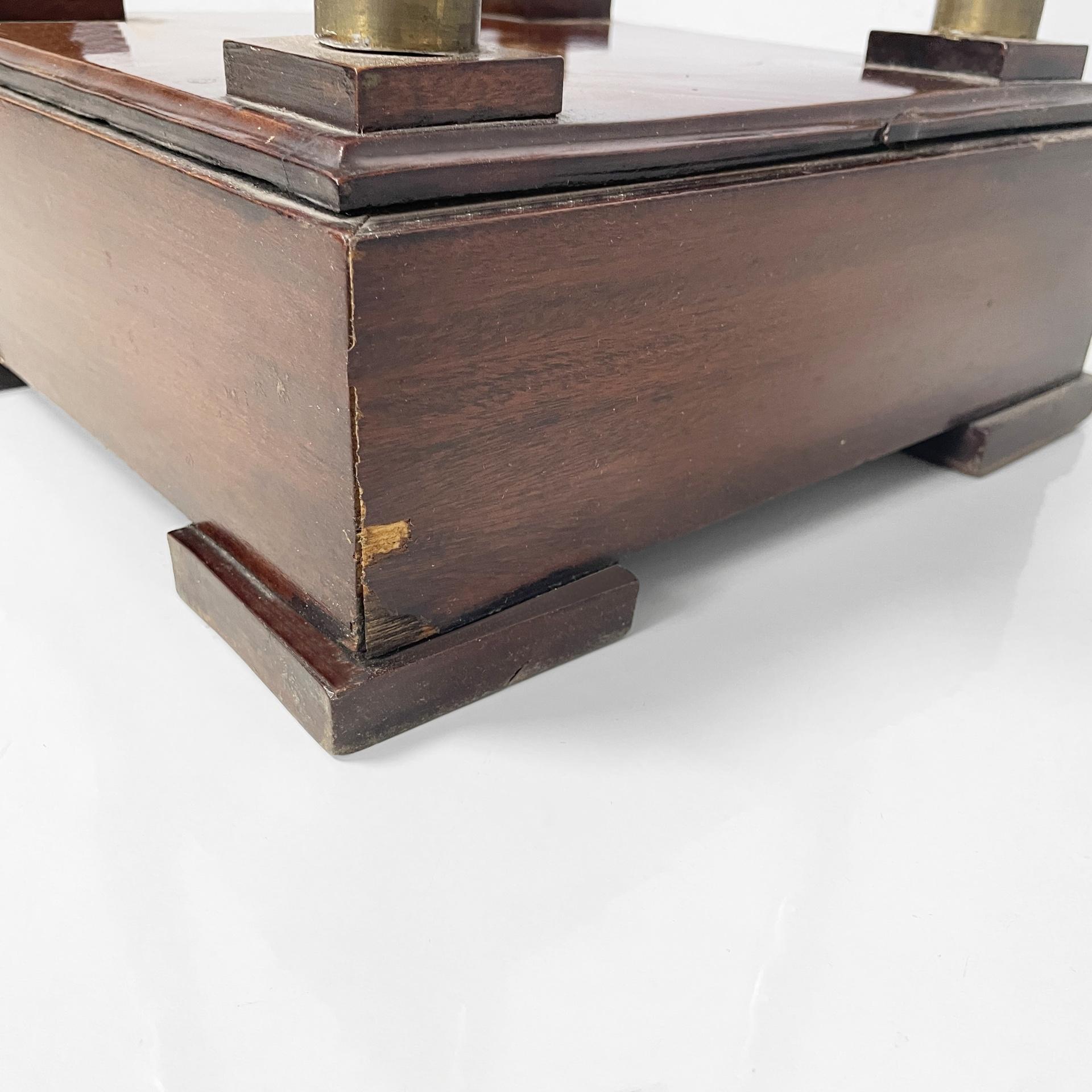 Italian Empire style pedestal in wood and brass, mid 1800s in vendita 10