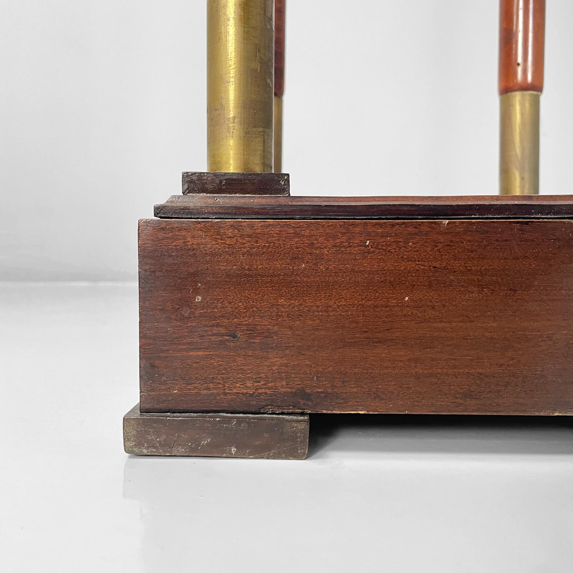 Italian Empire style pedestal in wood and brass, mid 1800s in vendita 14