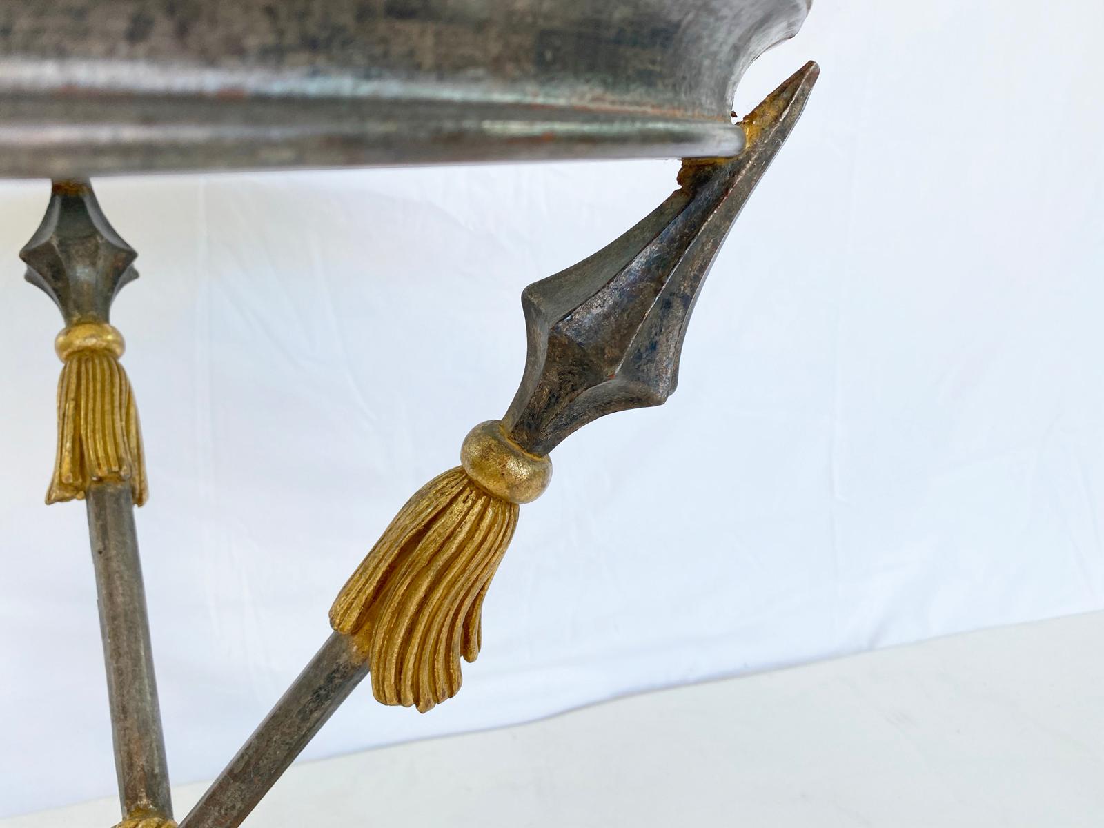 Italian Empire Style Side Table with Carved Arrow Legs In Good Condition In West Palm Beach, FL