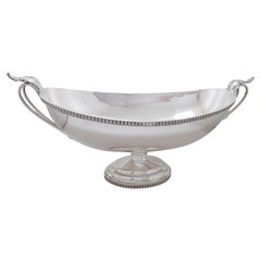 Italian Empire-Style Silver Centerpiece Bowl with Handles (1950)