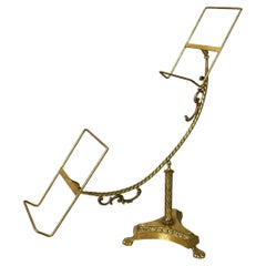 Italian empire style table stand in finely crafted  brass and bronze early 1900s