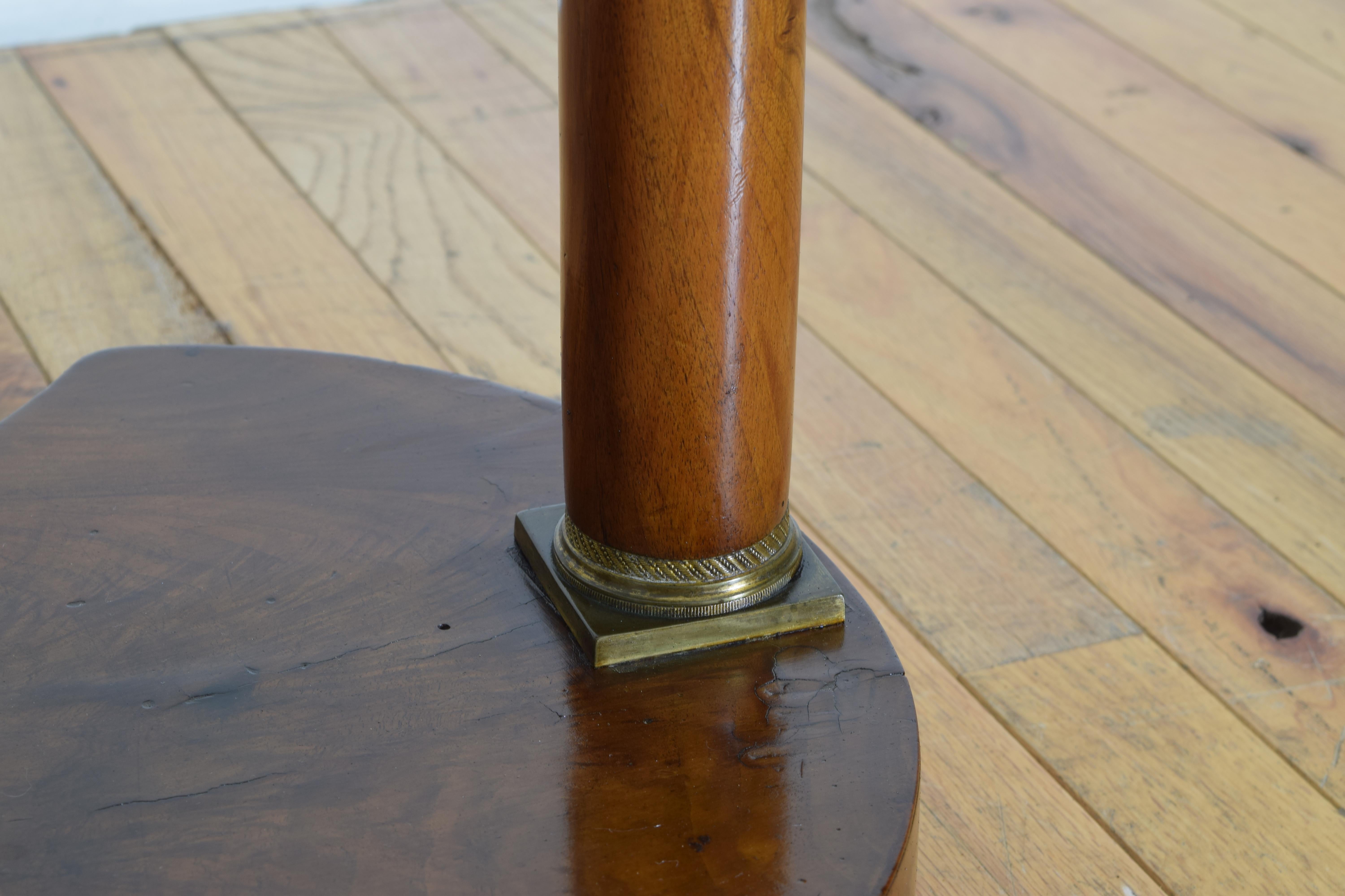 Italian Empire Style Walnut & Brass Mounted Flip-Top Occasional Table, ca. 1860 7