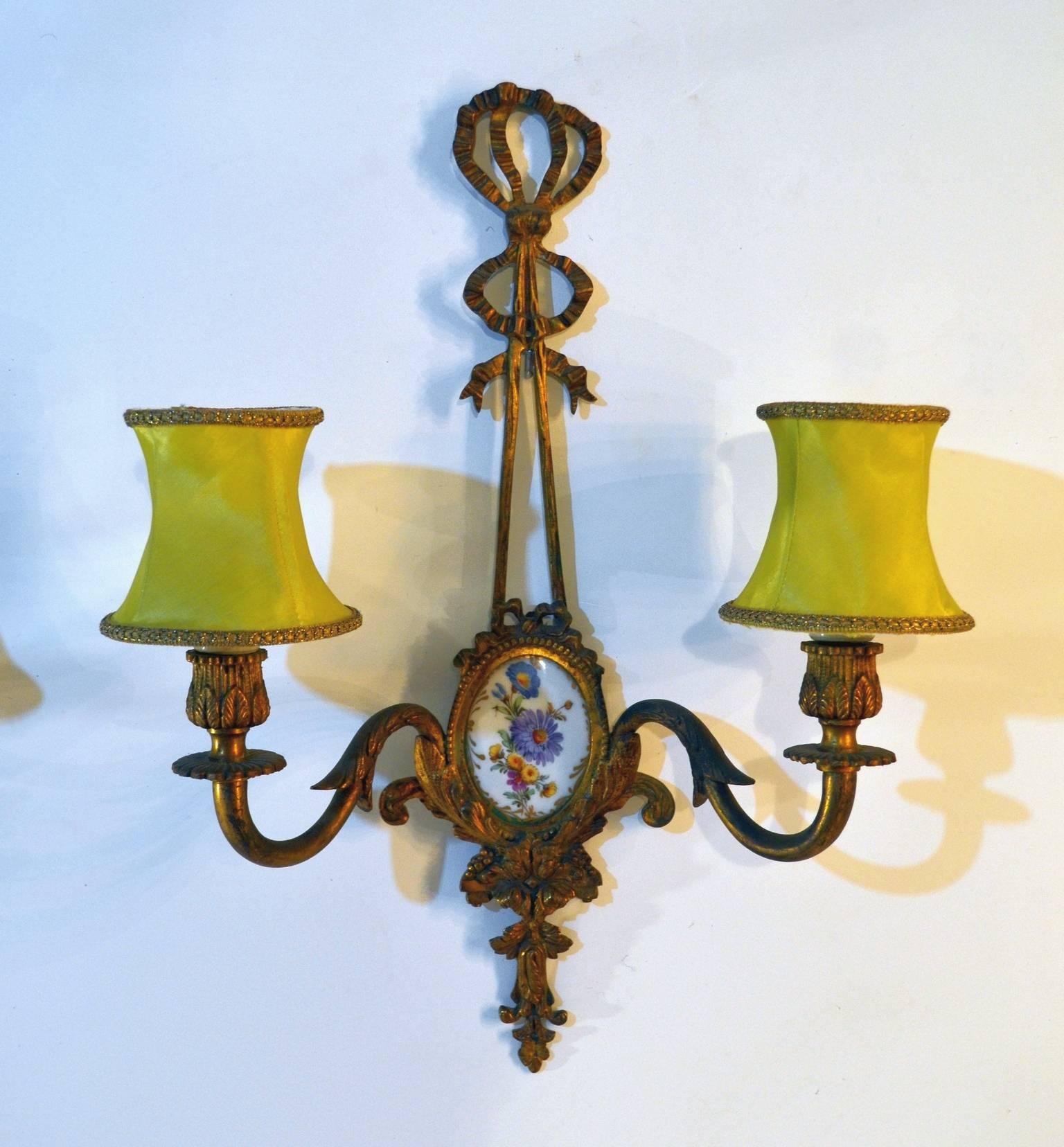 Italian Empire Wall Sconces, circa 1950 For Sale 2