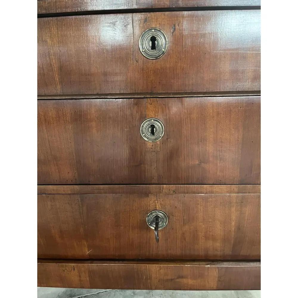 Italienische Empire-Kommode aus Nussbaumholz / Kommode mit Schubladenschrank, 19. Jahrhundert im Angebot 2