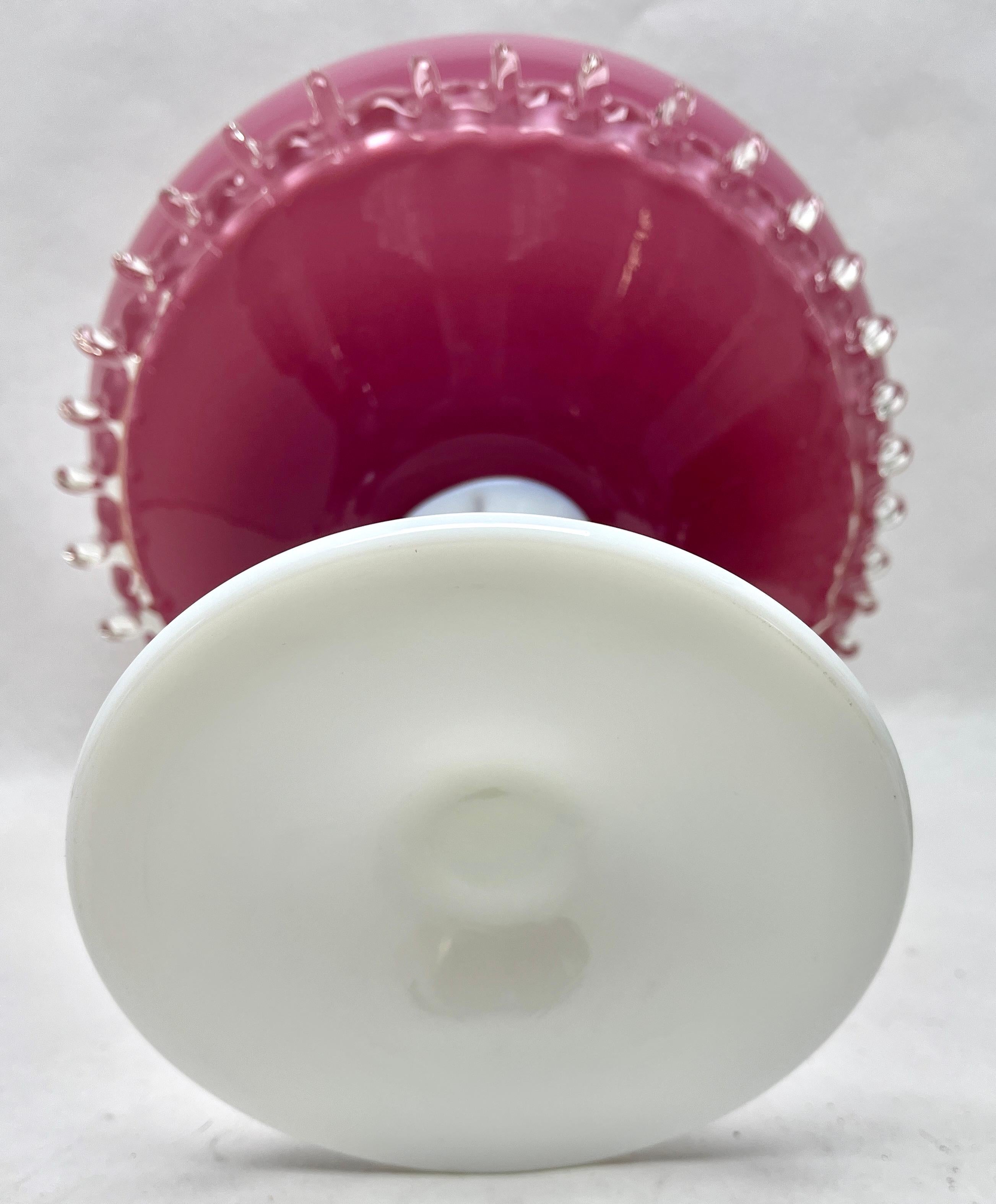 Italian Empoli Art Glass Opaline from the Mid-20th Century, Excellent Condition For Sale 1