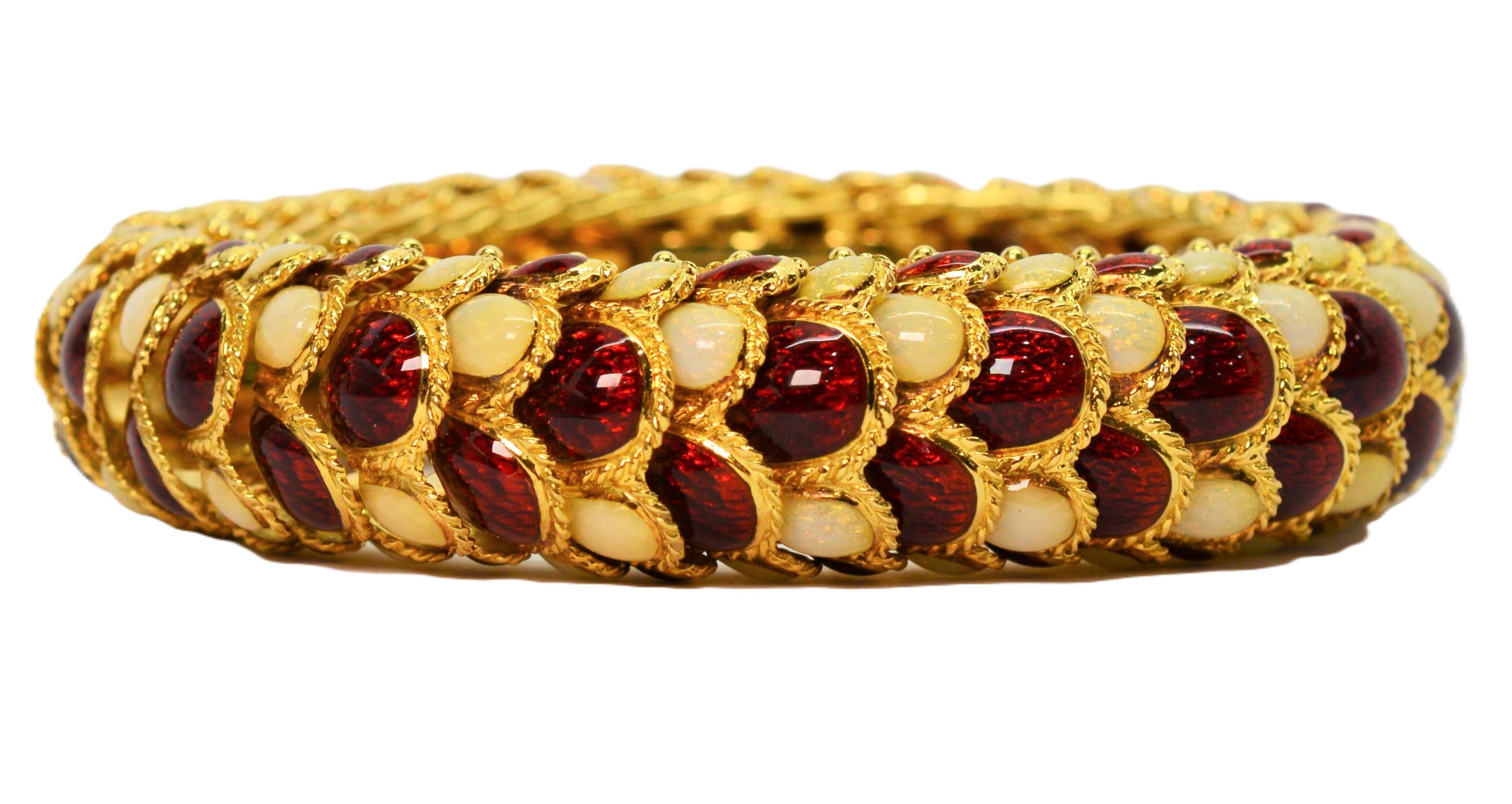 bracelet serpent or tresse 18 carats