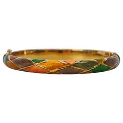Italian Enamel Bangle Bracelet