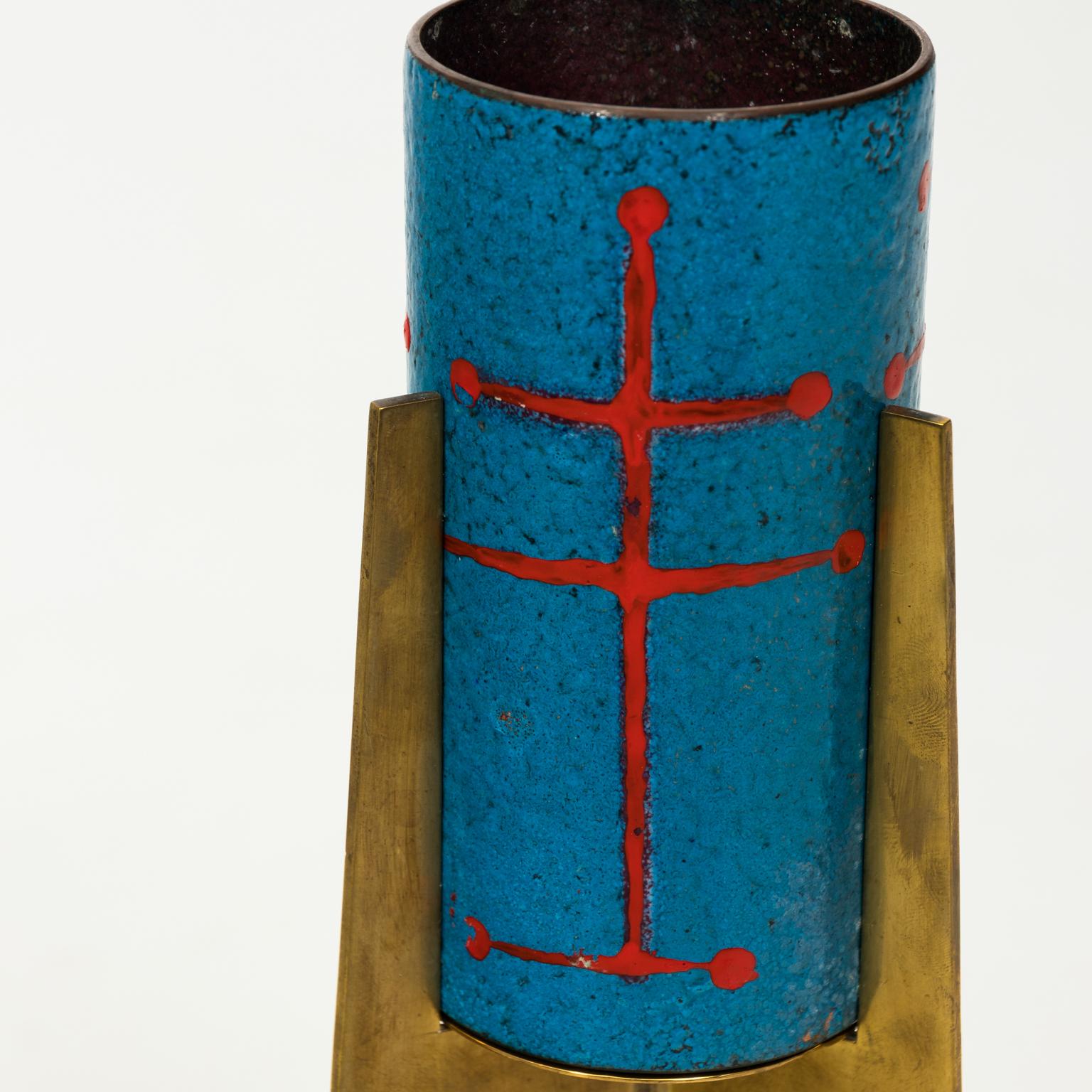 Italian Enamel Votives In Excellent Condition For Sale In Stamford, CT