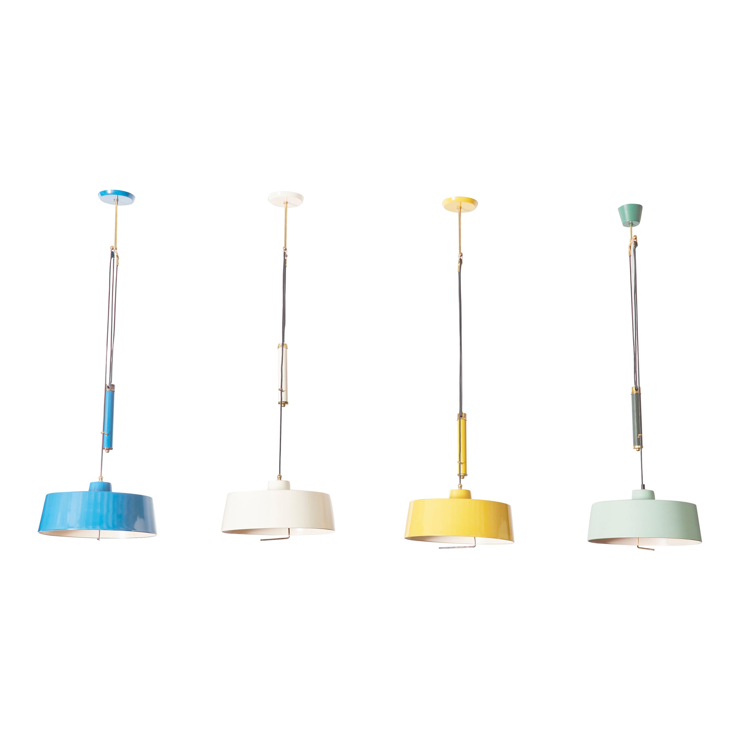 Italian Enameled Counterbalance Pendant