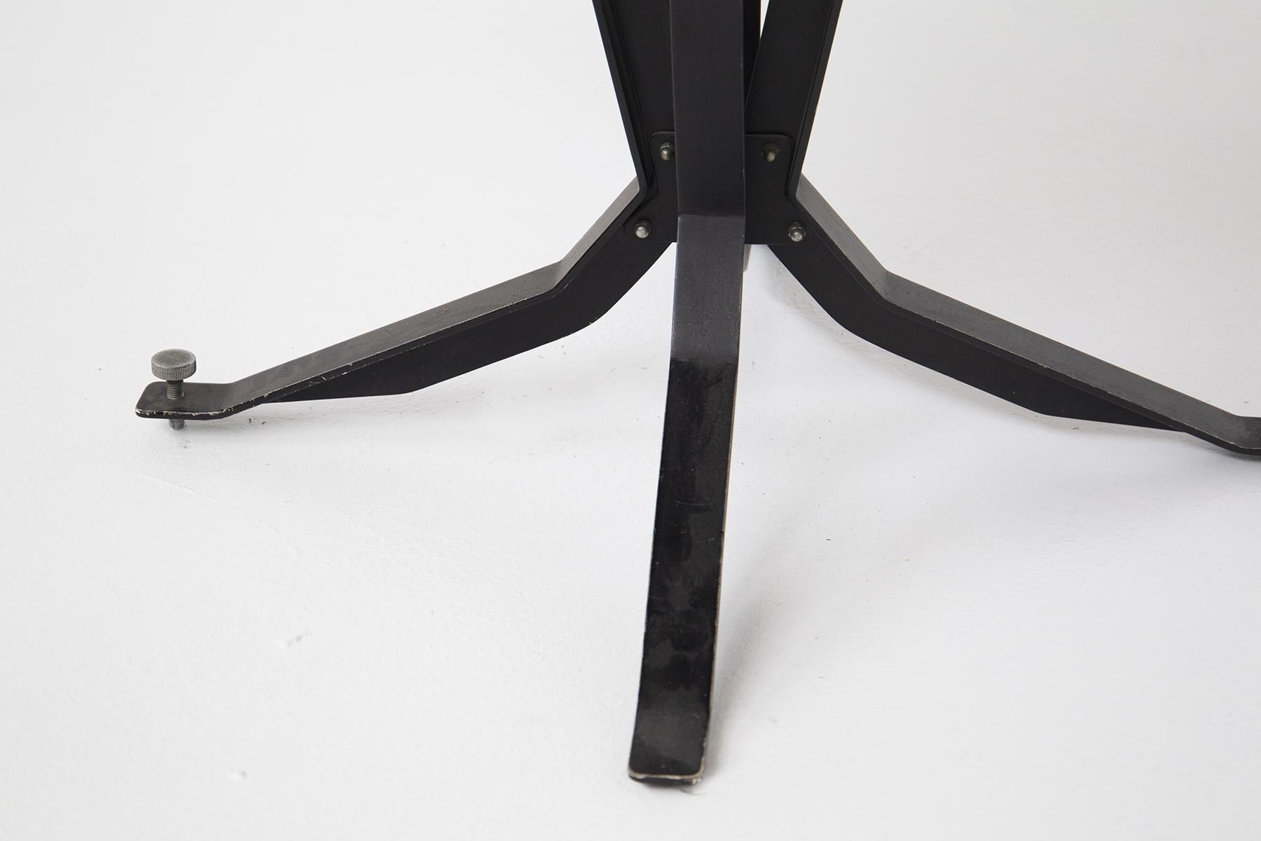 Mid-Century Modern Italian End Table by Ignazio Gardella in Iron and Wood For Sale