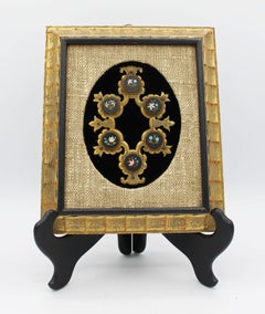 Italian Engraved Brass Cartouche Set