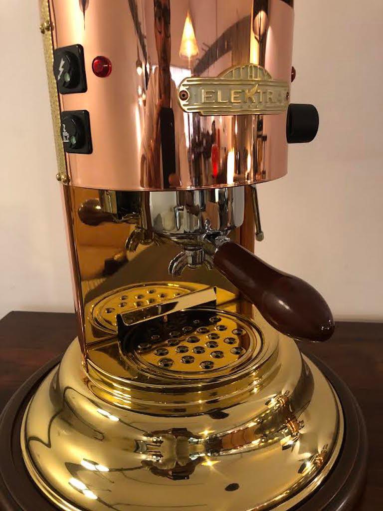 Living Italian Style since 1997 - Combo Set Espresso Machine Elektra Micro  Casa Copper / Brass + Coffee grinder Eureka Mignon Specialita Chrome