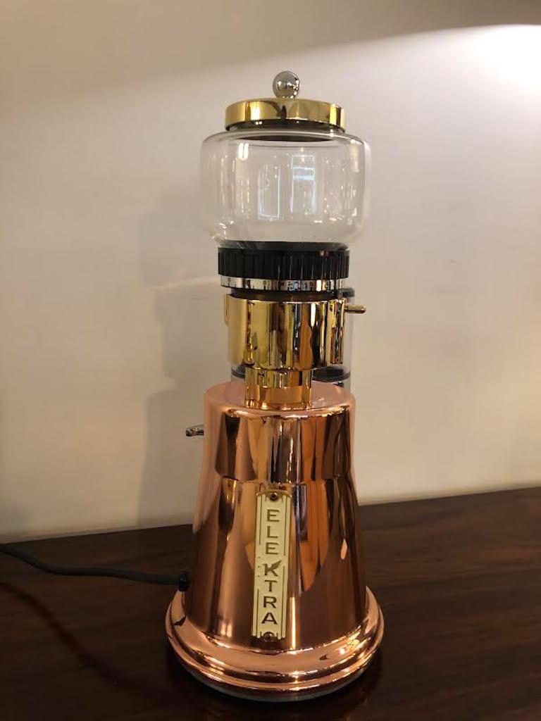 Italian Espresso Coffee Machine and Grinder, from Elektra Model “Belle