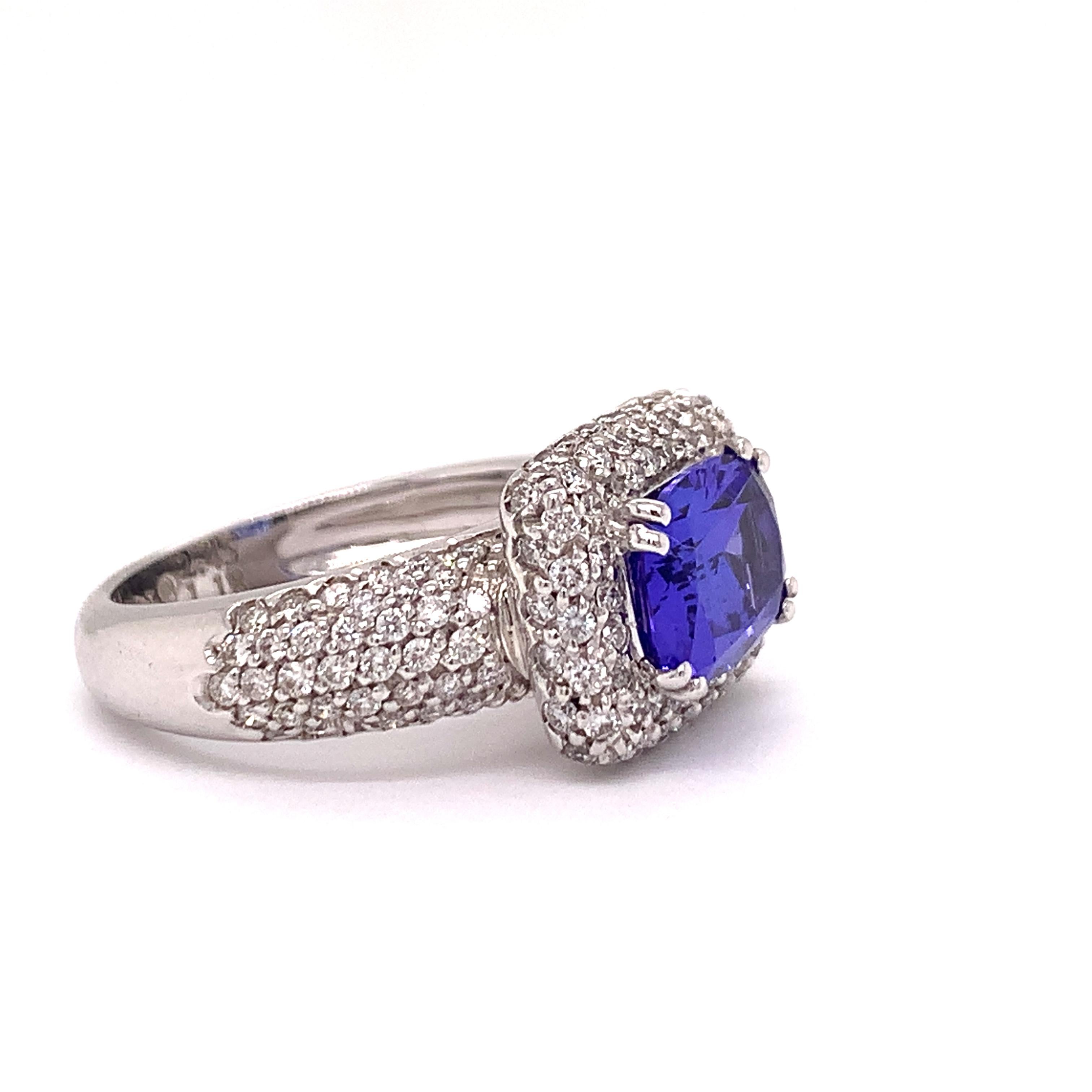 estate tanzanite engagement ring