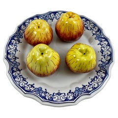 Italian Este Ceramiche for Tiffany & Co. Trompe l’Oeil Apples Faïence Wall Plate