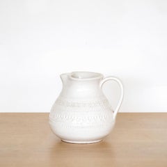 Italian Etched Ceramic Pitcher by Bitossi
