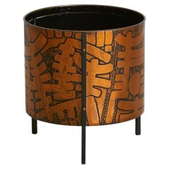 Italian Etched Copper Planter No. 01 by Victor Cerrato, 1960s