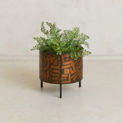 Italian Etched Copper Planter No. 02 by Victor Cerrato, 1960s