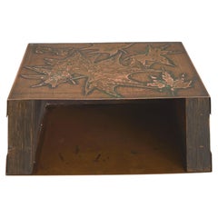 Italian Etched Copper Wall-Mounted Side Table by Victor Cerrato, 1960s