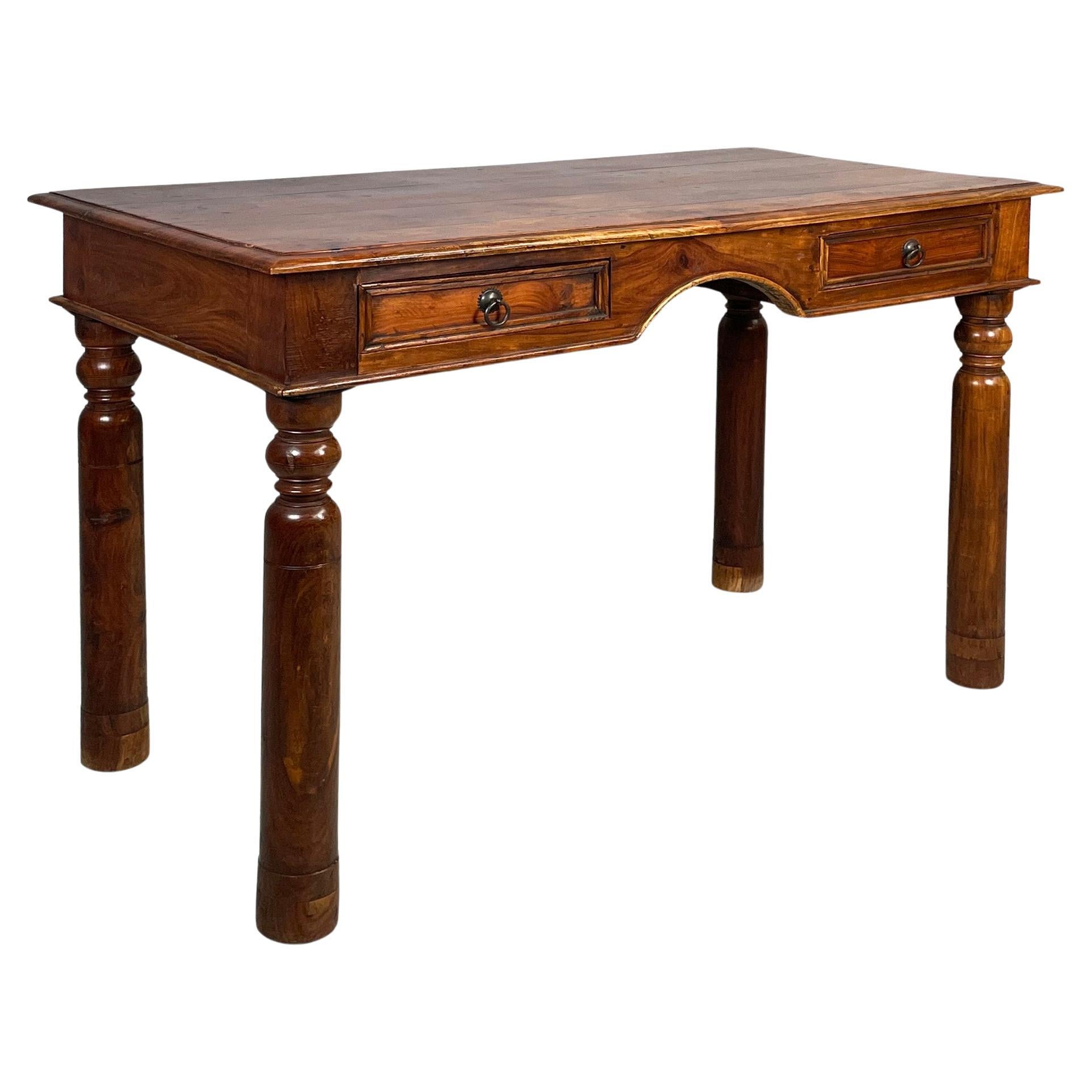 Italian Ethnic style modern desk in wood, 1980s