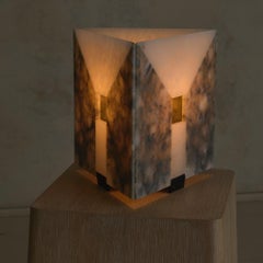 Italian 'Etrusca' Alabaster Table Lamp by Angelo Mangiarotti for Skipper, 1970s