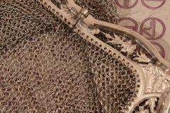 Italienische Abend Silber Antike Handtasche