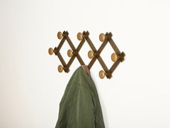 Italian Expandable Solid Brass Coat Rack by Luigi Caccia Dominioni, Italy 1960s
