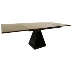 Italian Extendable Brown Lacquered "Chelsie" Table by Vittorio Introini