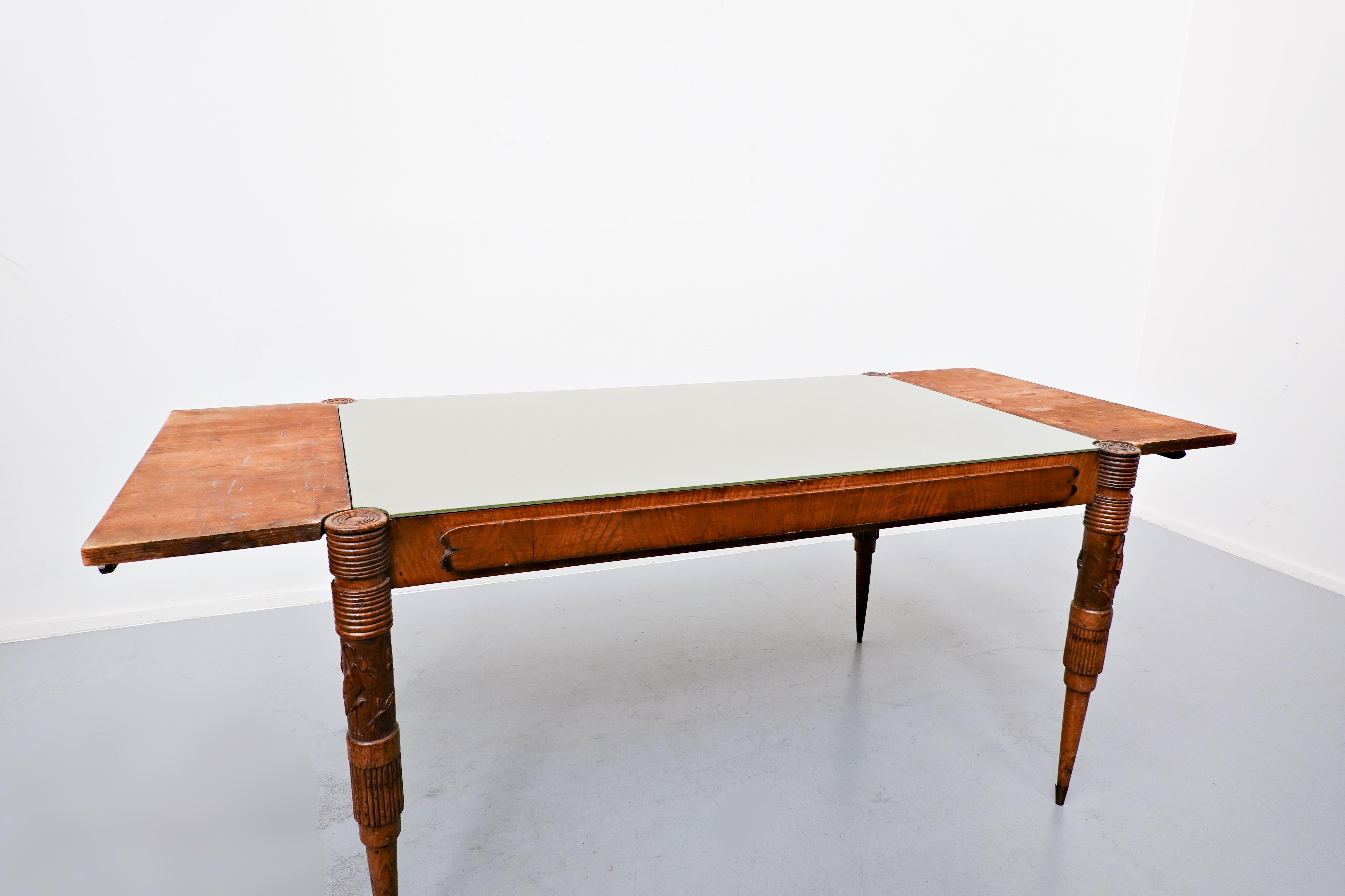 Italian Extendable Dining Table by Pier Luigi Colli, 1940s For Sale 4