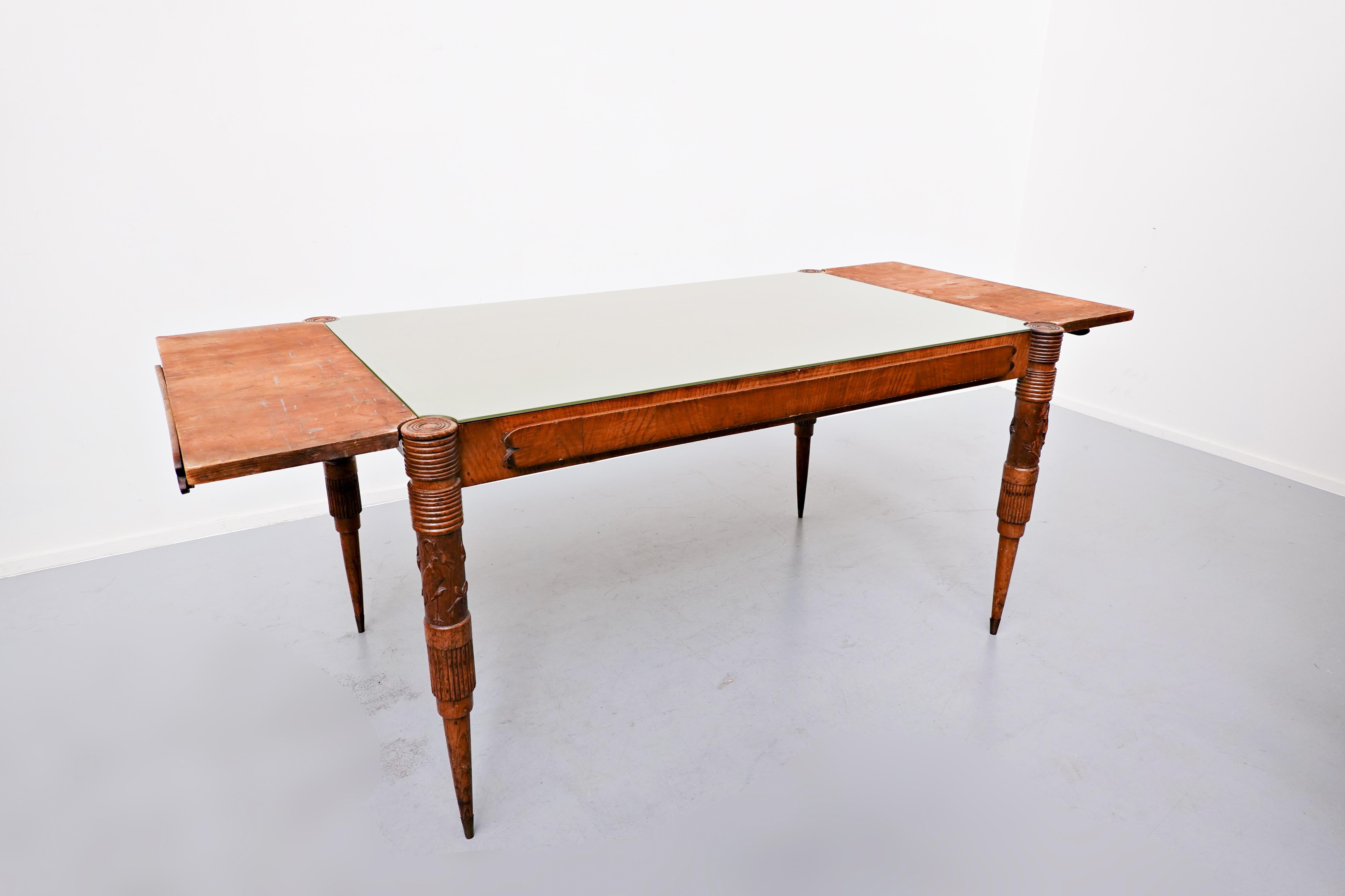 Italian Extendable Dining Table by Pier Luigi Colli, 1940s For Sale 5
