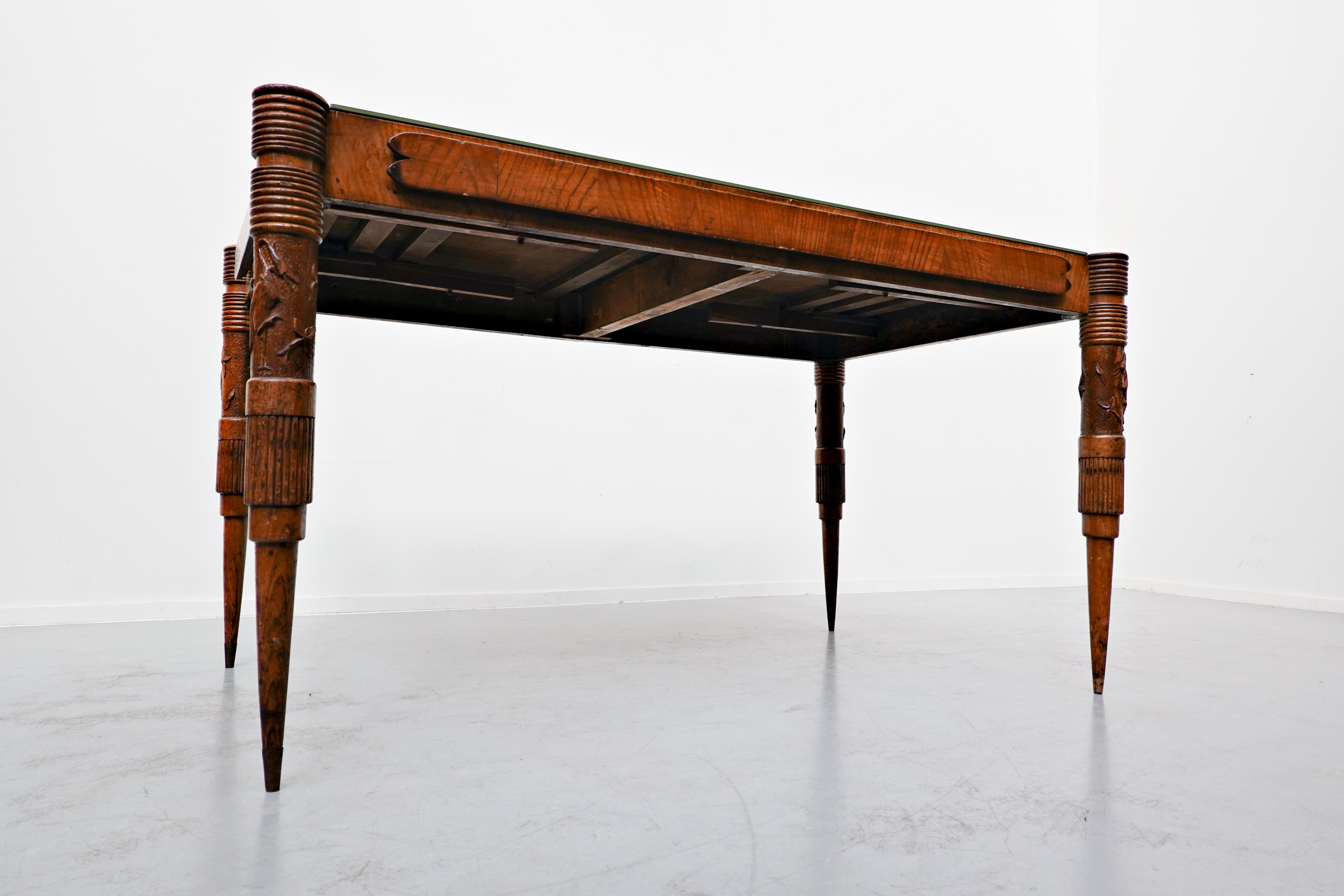Italian Extendable Dining Table by Pier Luigi Colli, 1940s In Good Condition For Sale In Brussels, BE